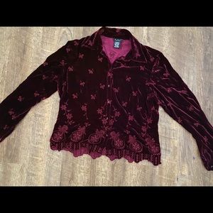 Burgundy blouse